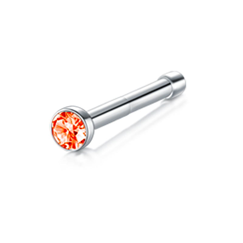 Orange Diamond Nose Rings