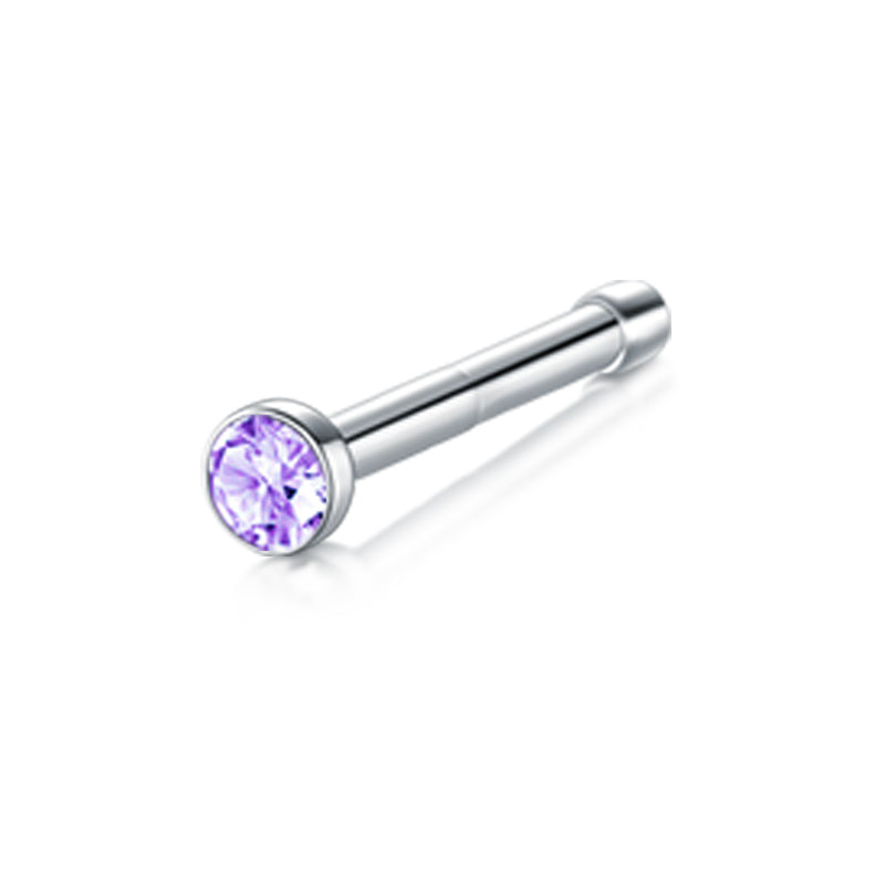 Purple Diamond Nose Rings