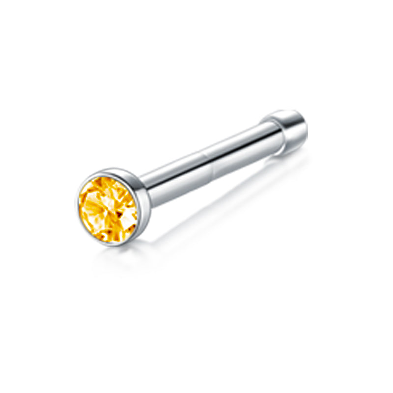 Light Yellow Diamond Nose Rings