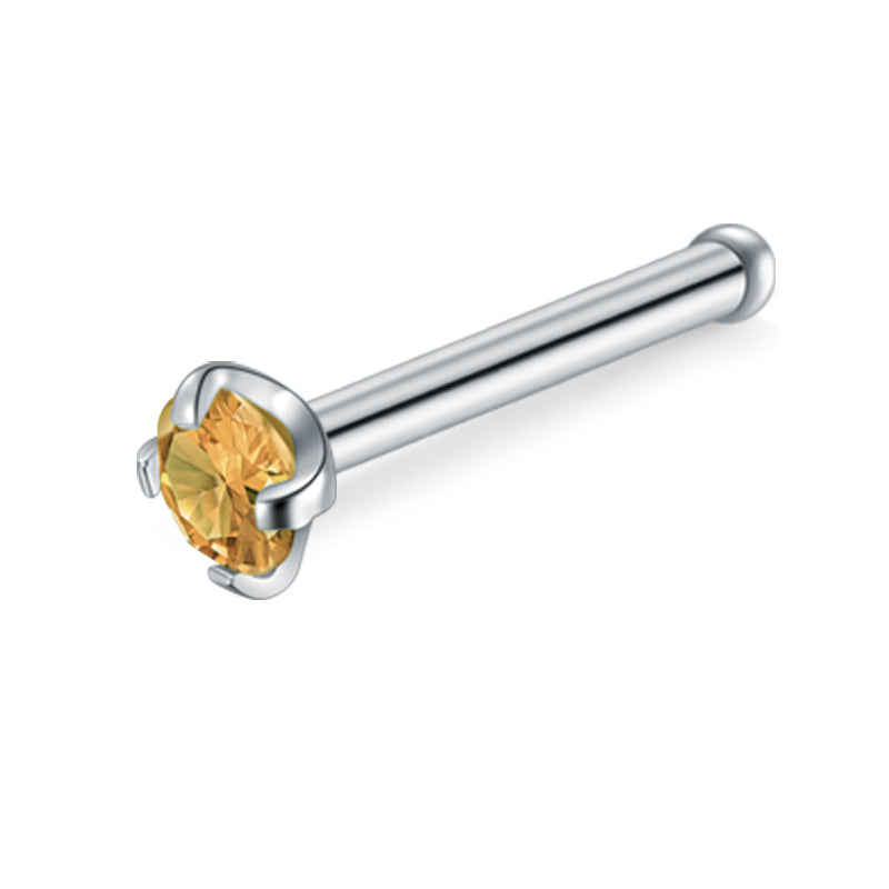 20G Smoke Yellow Nose Rings