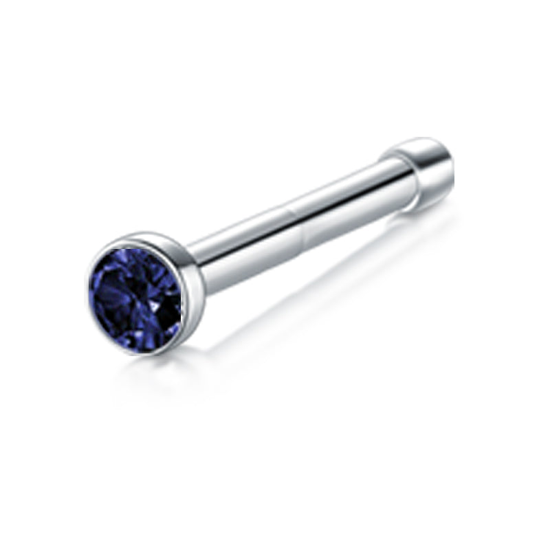 Dark Blue Diamond Nose Rings