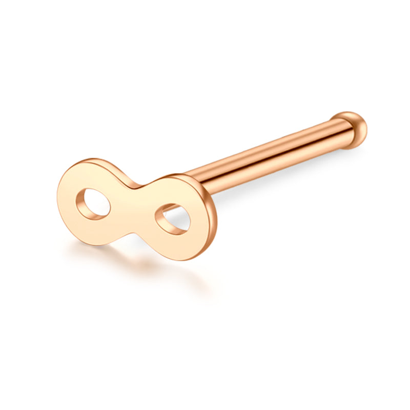 Rose Gold 8 Shape Nose Stud