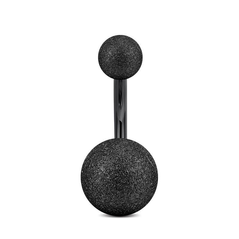 8mm Black Belly Button Ring