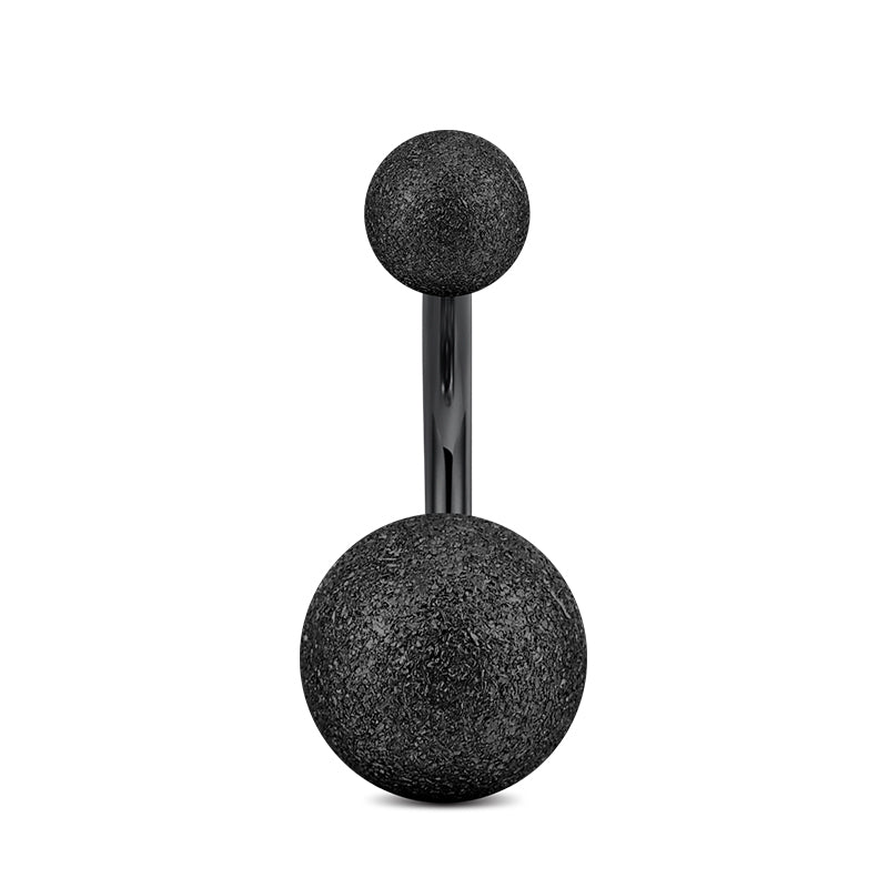 8mm Black Belly Button Ring