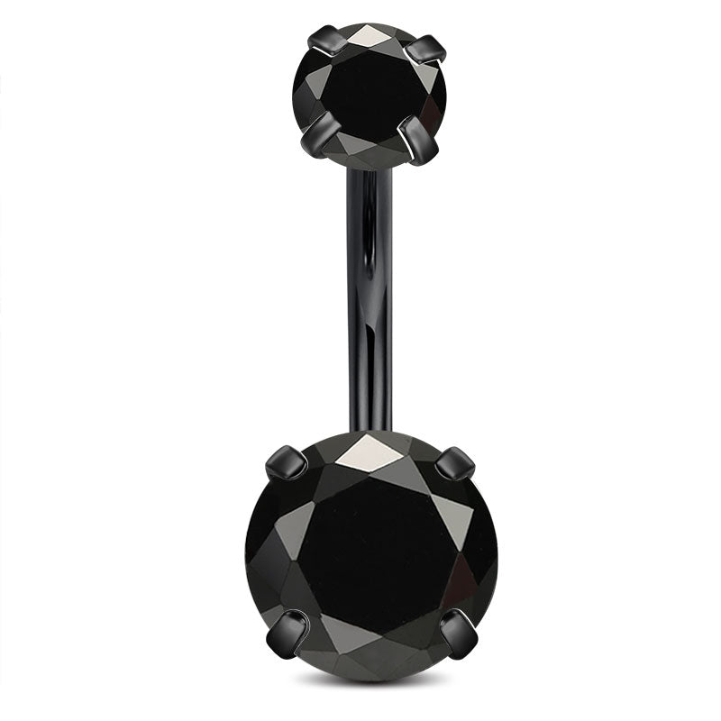 10MM Black Bar+Black CZ