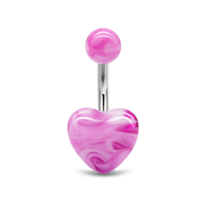 Acrylic Purple Ball Belly ring