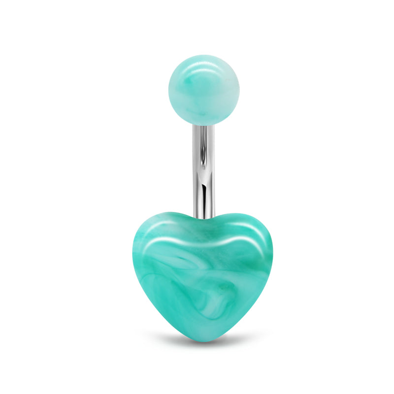 Acrylic Green Ball Belly ring