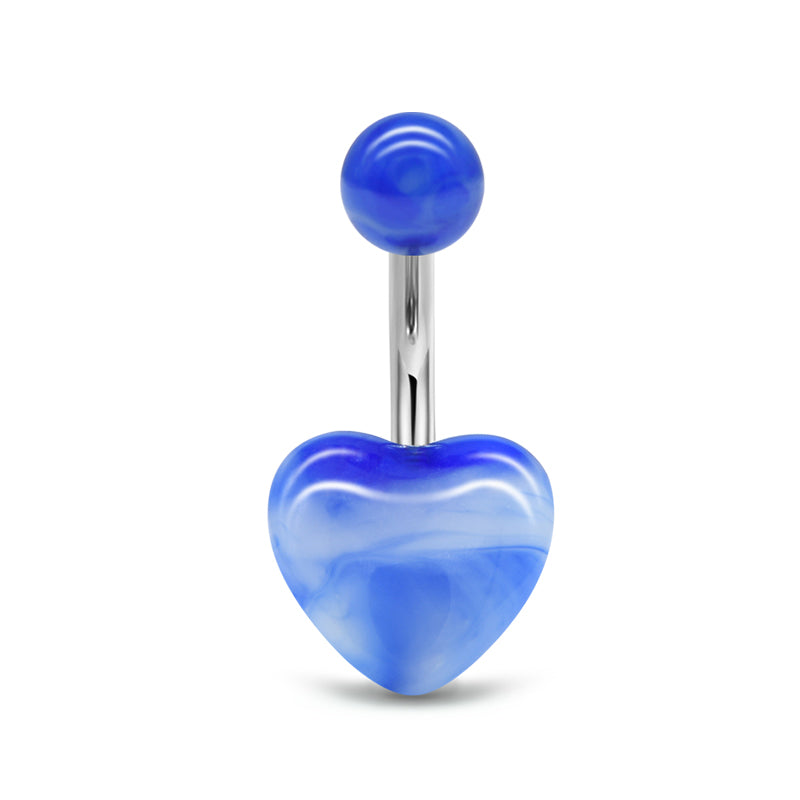 Acrylic Blue Ball Belly ring