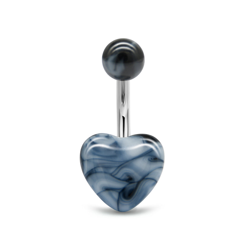 Acrylic Black Ball Belly ring