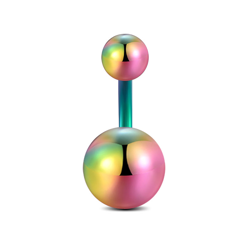 6mm Rainbow Belly Button Ring