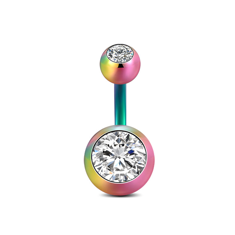 6MM Rainbow Belly Ring