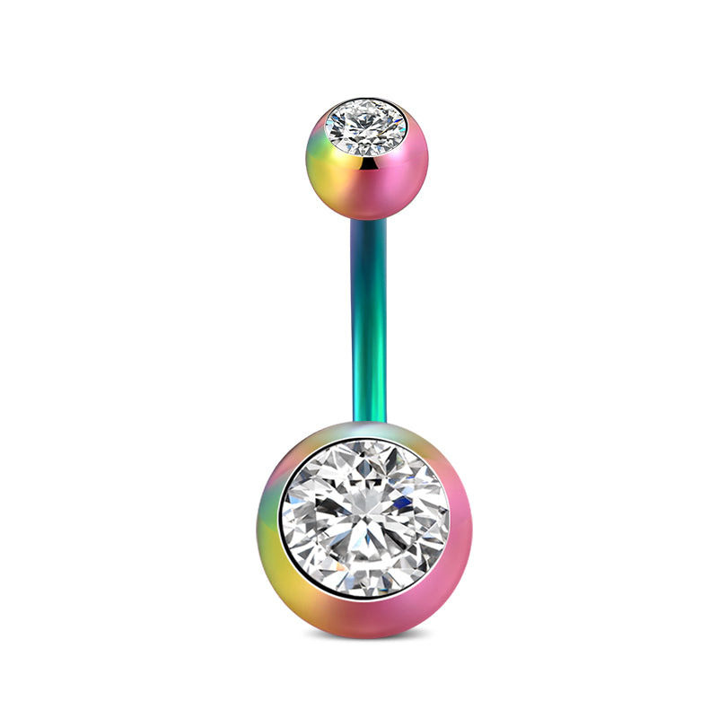 10MM Rainbow Belly Ring