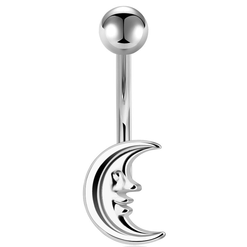 Moon face Belly ring