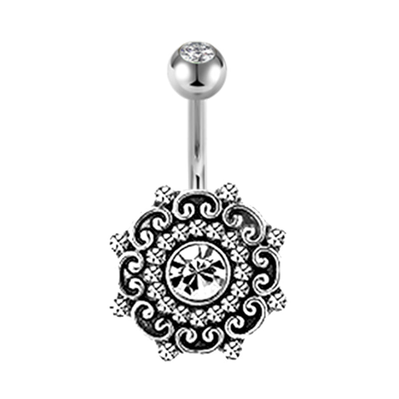 Flower Vintage Belly Ring 1