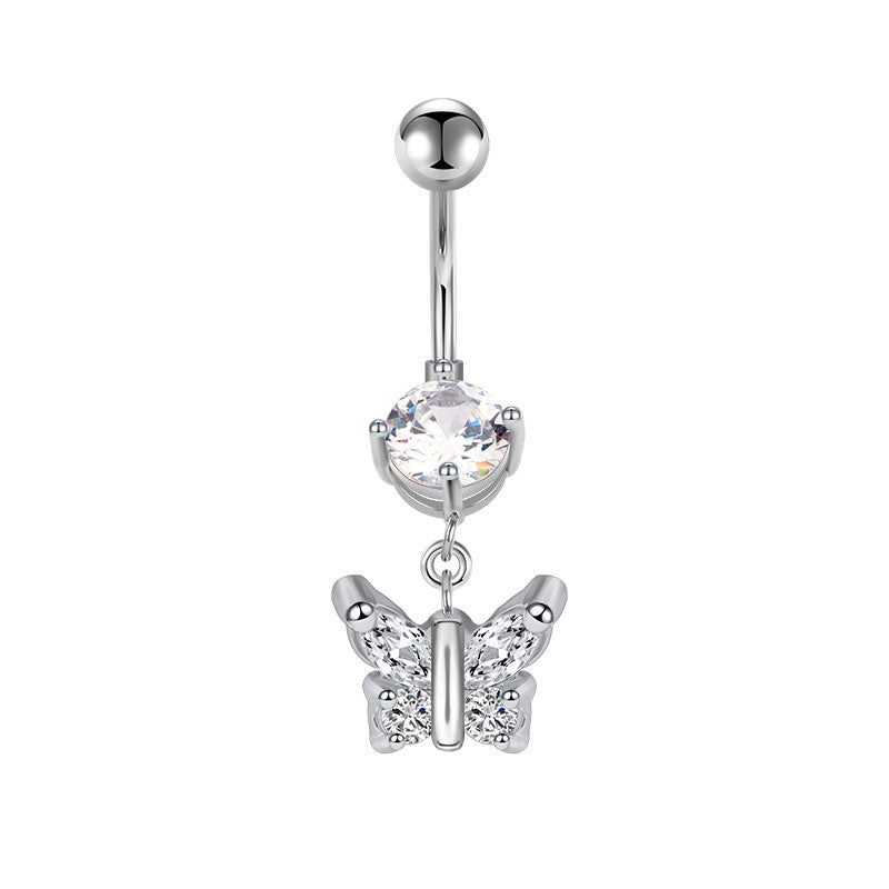 Butterfly Pendant Navel Ring