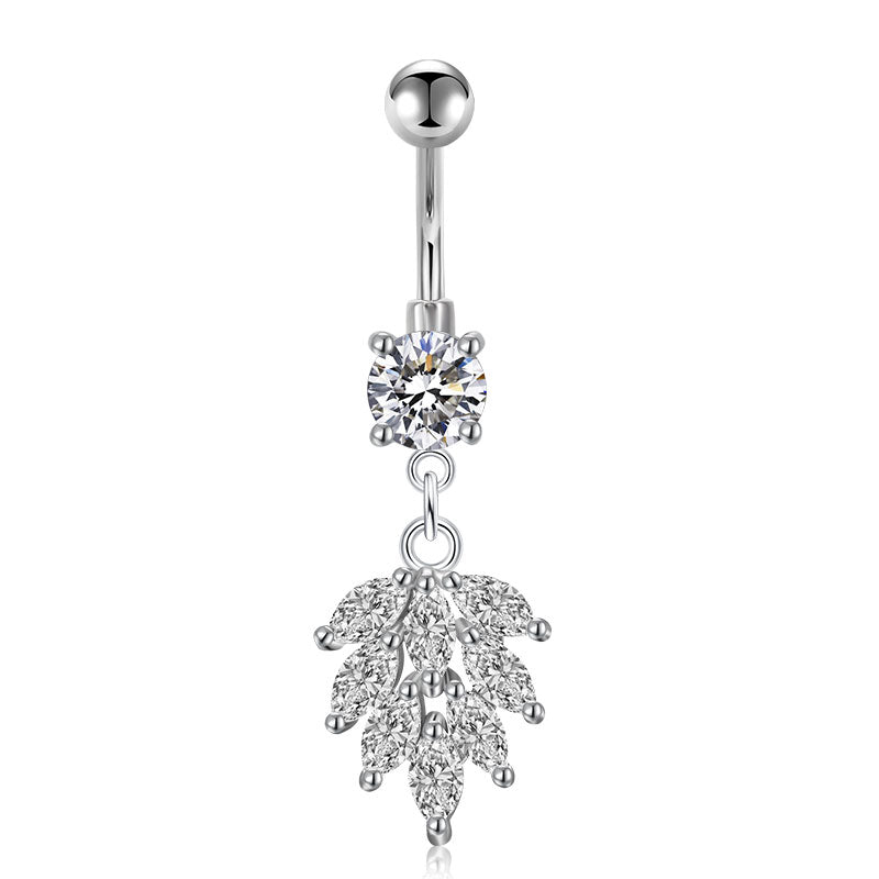 Leaf Pendant Navel Ring