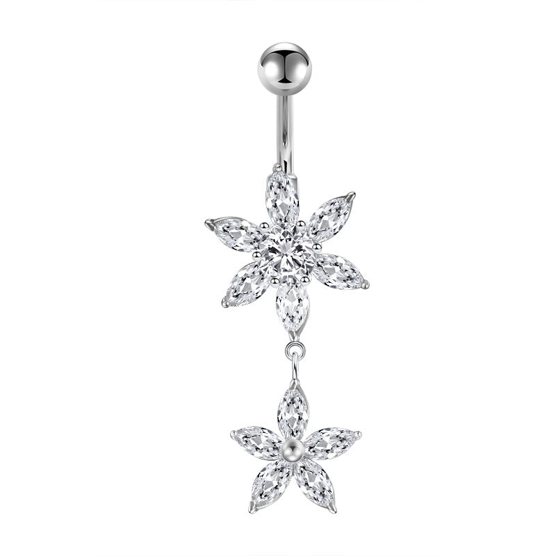 Flower pendant Belly Rings