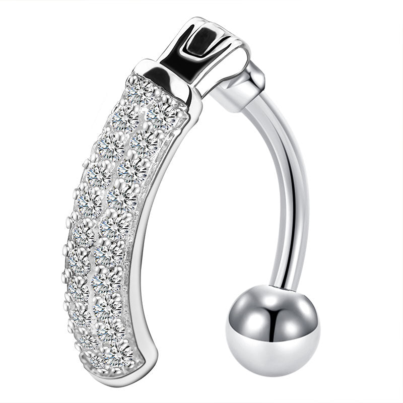 CZ Paved Reserved Belly Rings