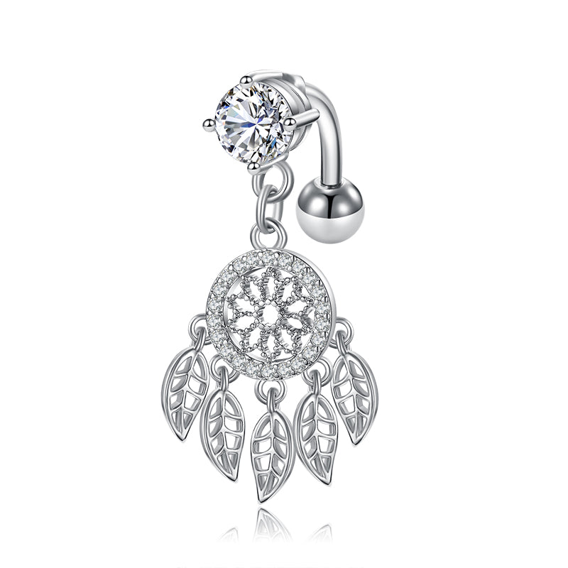 Dream Catcher Reserved Belly Rings White CZ