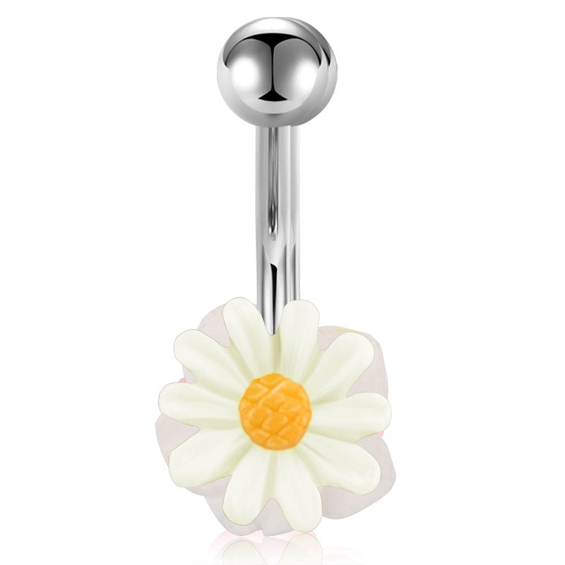 Acrylic little Daisy Belly Ring