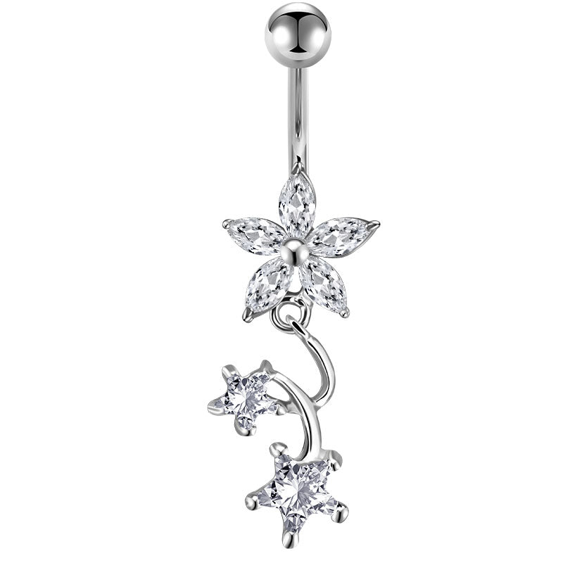Star Pendant Belly Button Ring