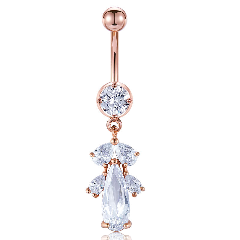 CZ Pendant Belly Ring