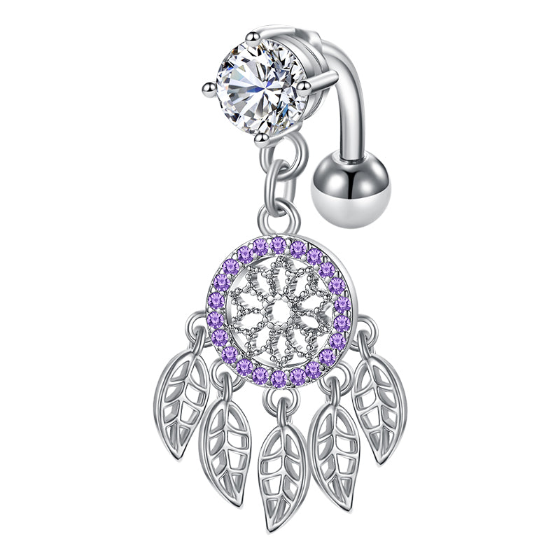 Dream Catcher Reserved Belly Rings Purple CZ