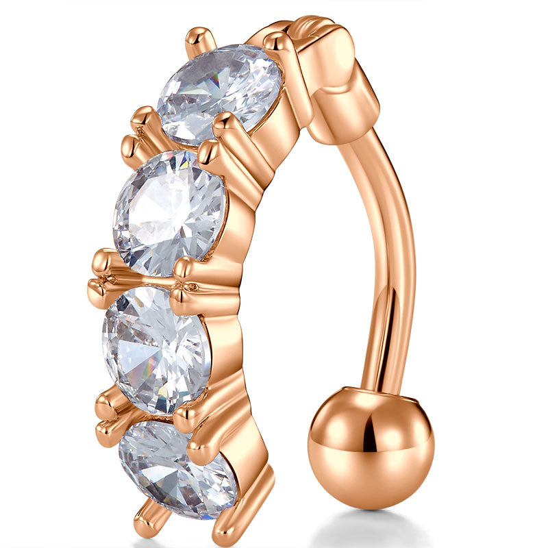 Rose Gold CZ Reserved Belly Rings