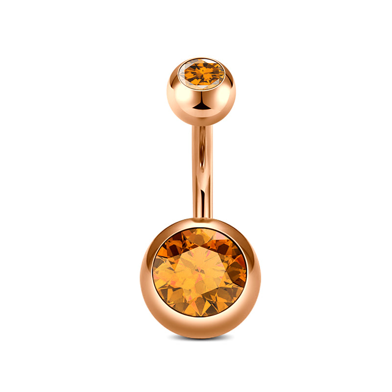 8MM Rose Gold Belly Ring