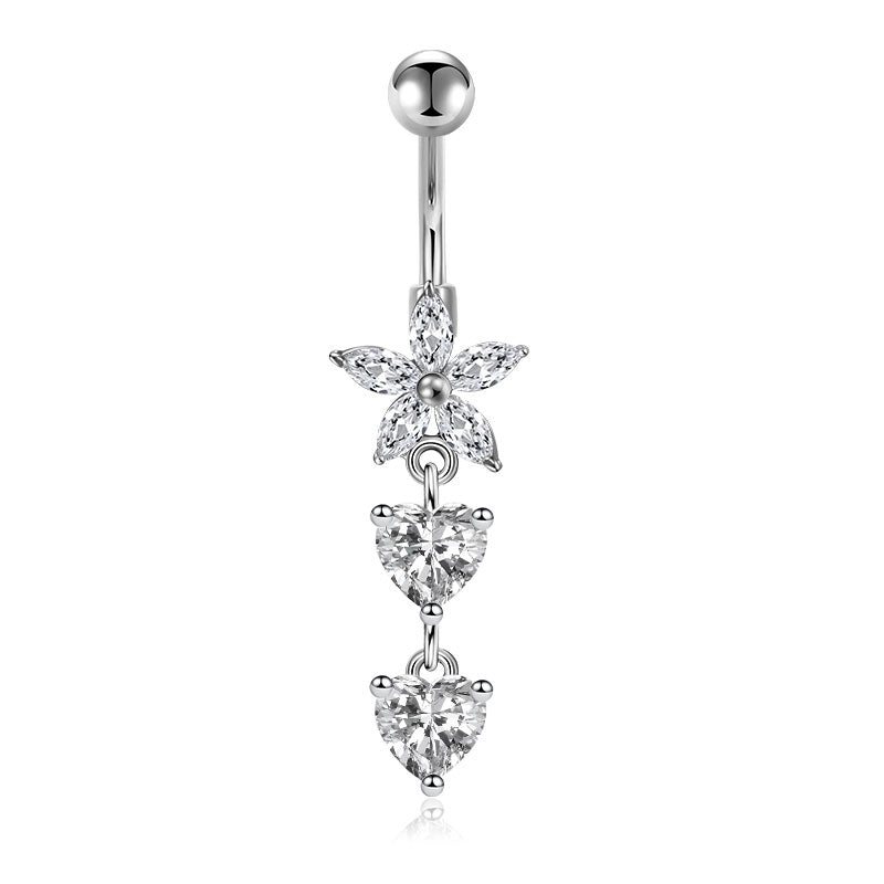 Flower pendant Belly Rings