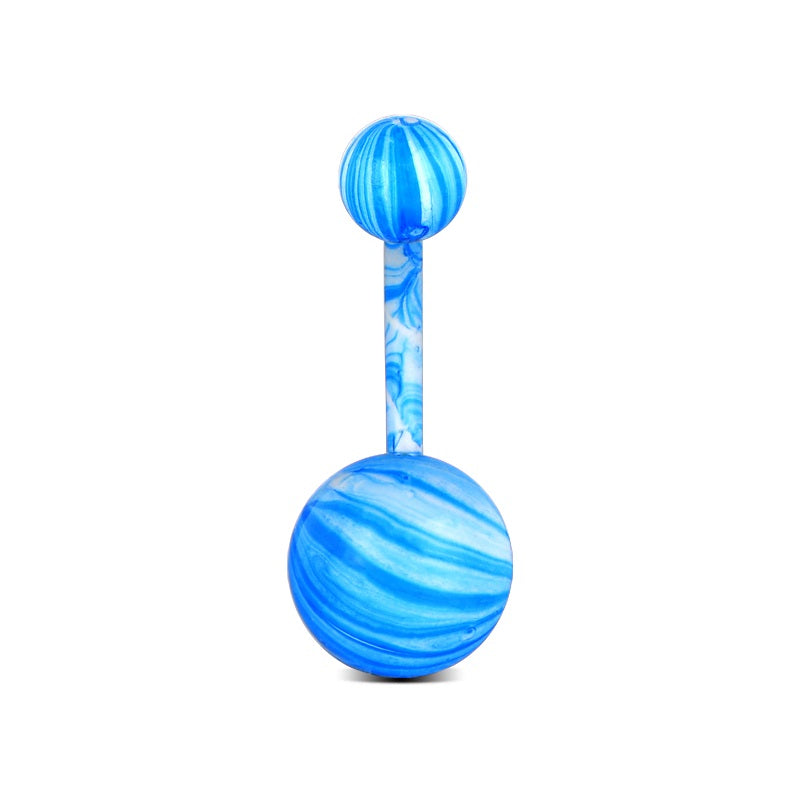 Multi Color Belly Ring Blue