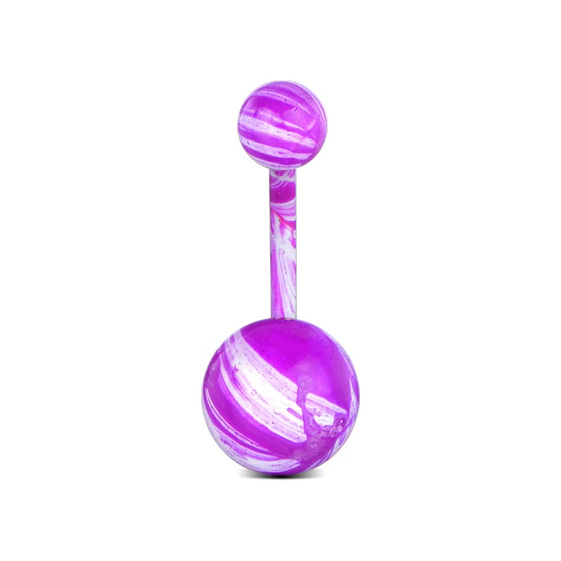 Multi Color Belly Ring Purple