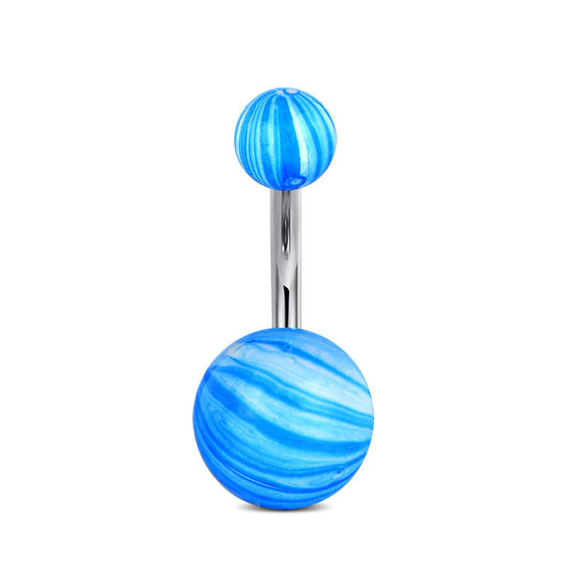 8 mm Blue Belly Ring