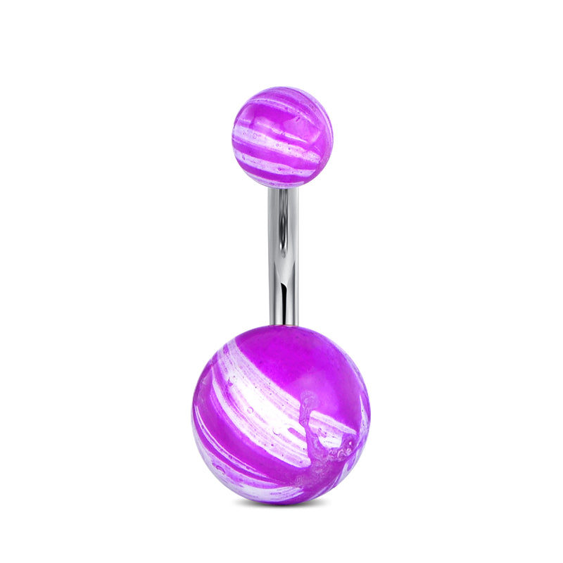 8 mm Purple Belly Ring