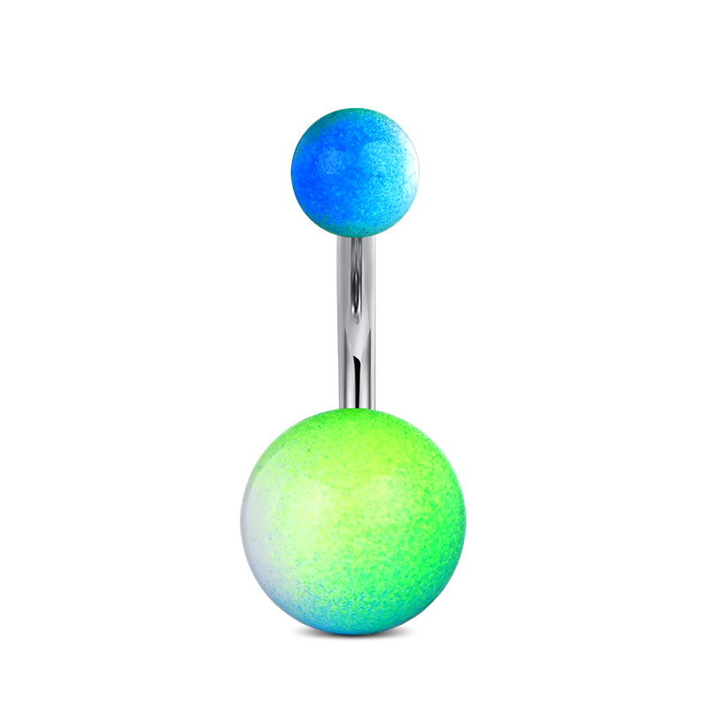 8 mm Green Belly Ring