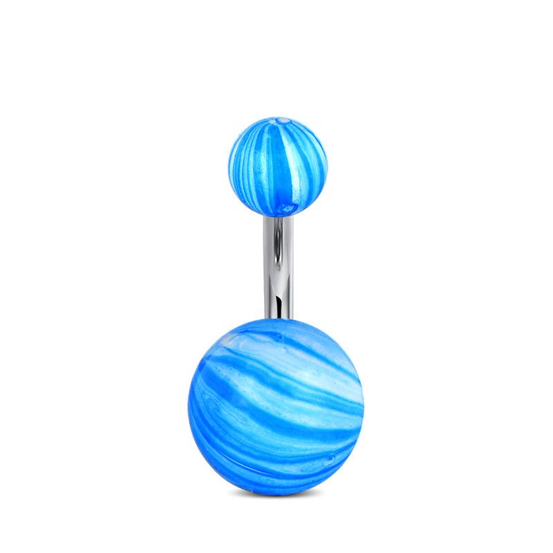 6 mm Blue Belly Ring