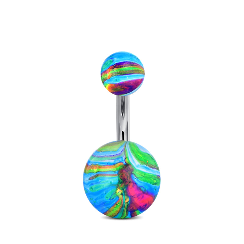 6 mm Mix Color Belly Ring