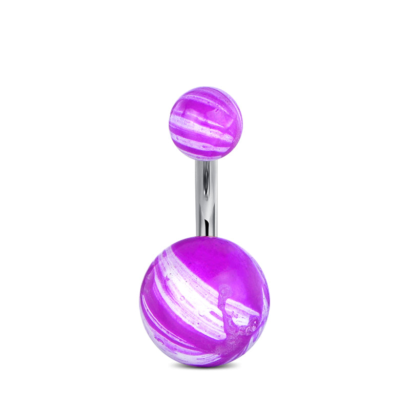 6 mm Purple Belly Ring
