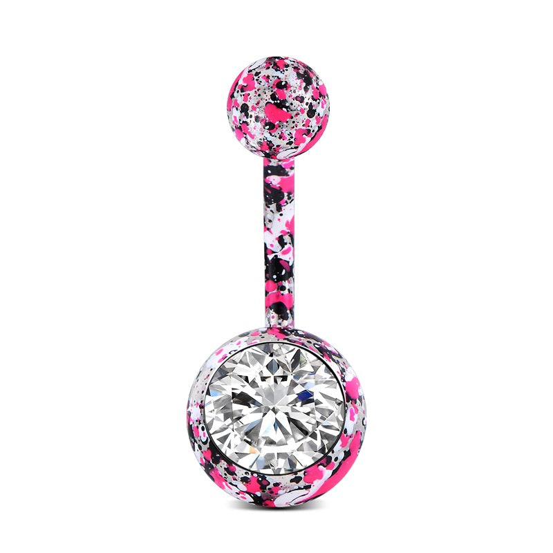 Multi Color Belly Ring Pink