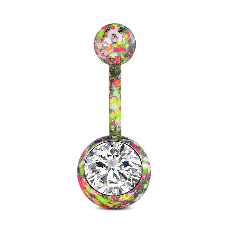 Multi Color Belly Ring Yellow