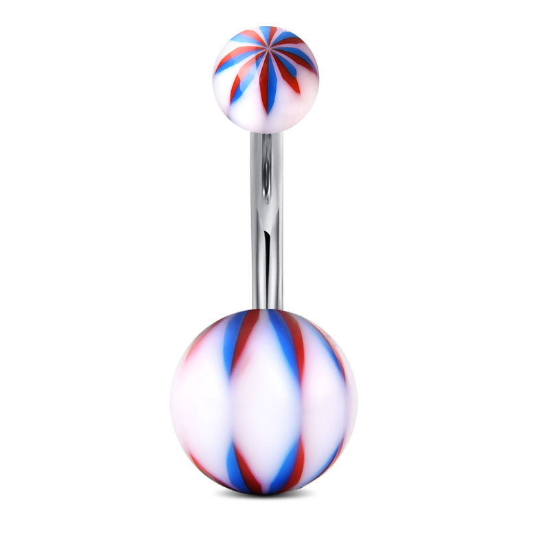 Dark Purple Acrylic Ball Belly ring