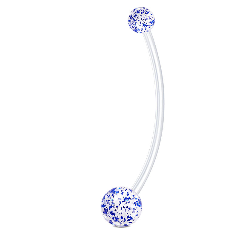 Blue Pregnancy Belly Rings Shinny Ball 38MM