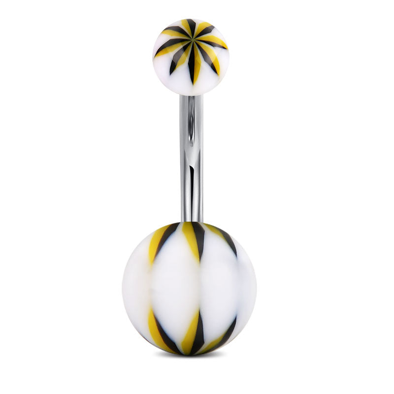 Dark Green Acrylic Ball Belly ring