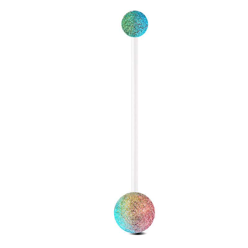 Green Pregnancy Belly Rings Shinny Ball 38MM Straight