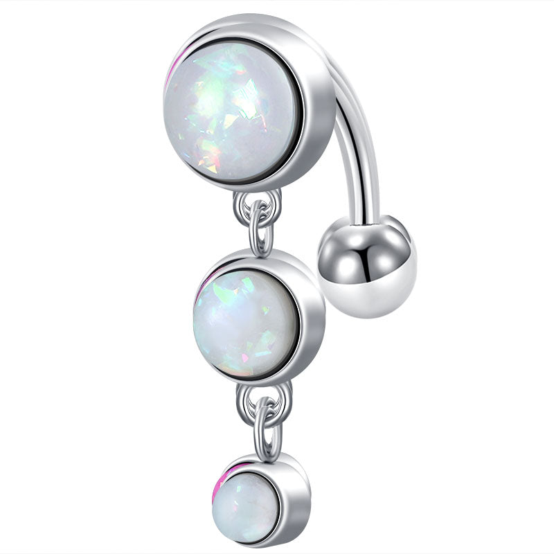white Opal Reserved Belly Rings