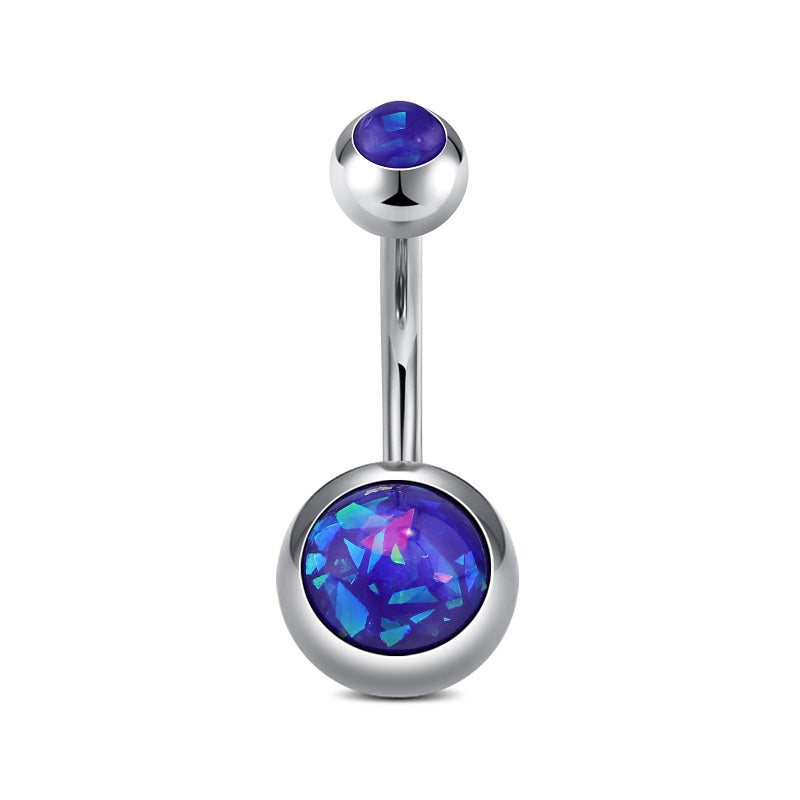 Purple Opal Belly Button Ring