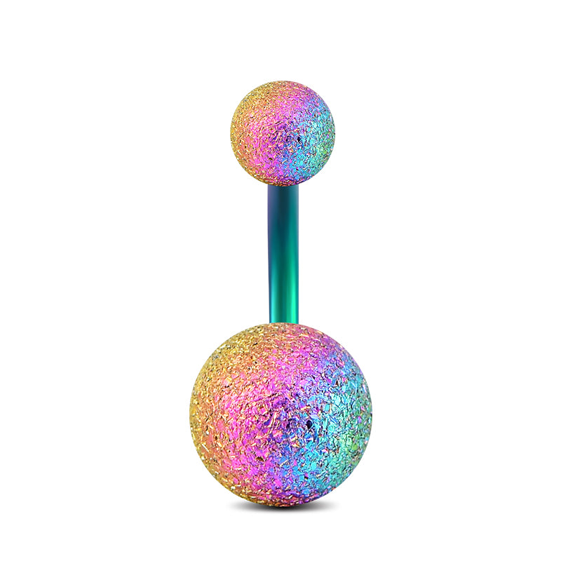 8mm Rainbow Belly Button Ring