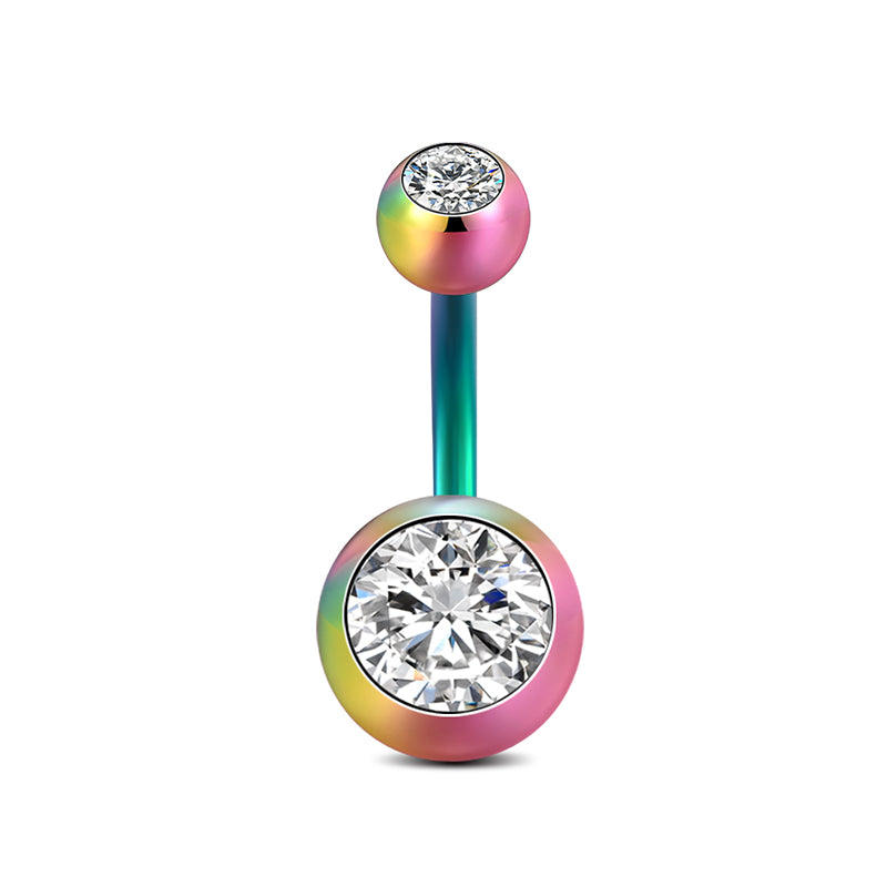 8MM Rainbow Belly Ring