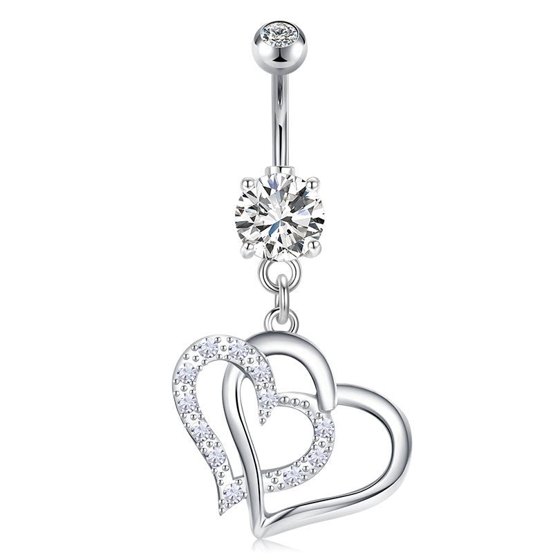 Hollow out Heart Belly Ring