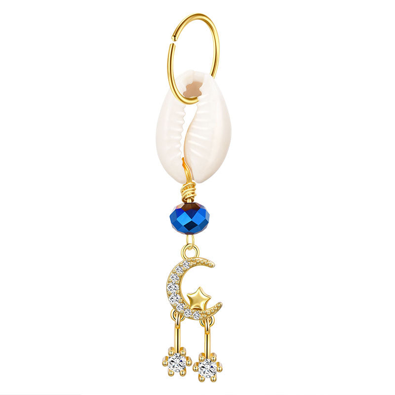 Gold Moon Belly Hoop Rings